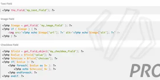 Advanced Custom Fields – Theme Code Pro